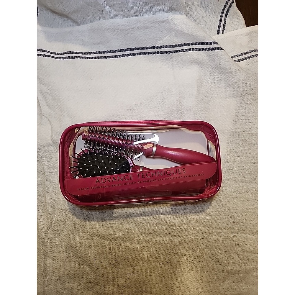avon advance techniques spring essentials brush Comb Set Travel Bag 2006 NOS
